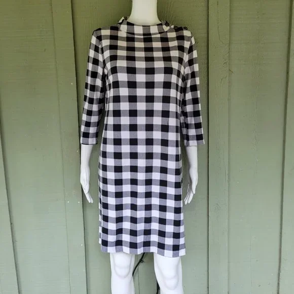 talbots black and white dress Artful Shift Dress
